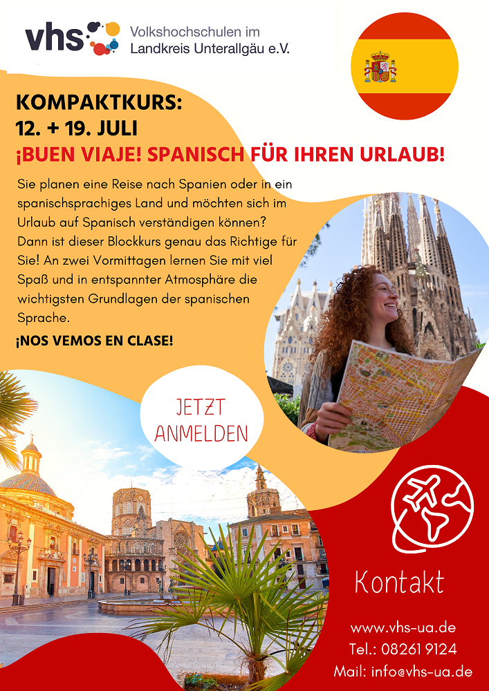 Öffnet die Seite 'Spanisch Kompaktkurs für Ihren Sommerurlaub'